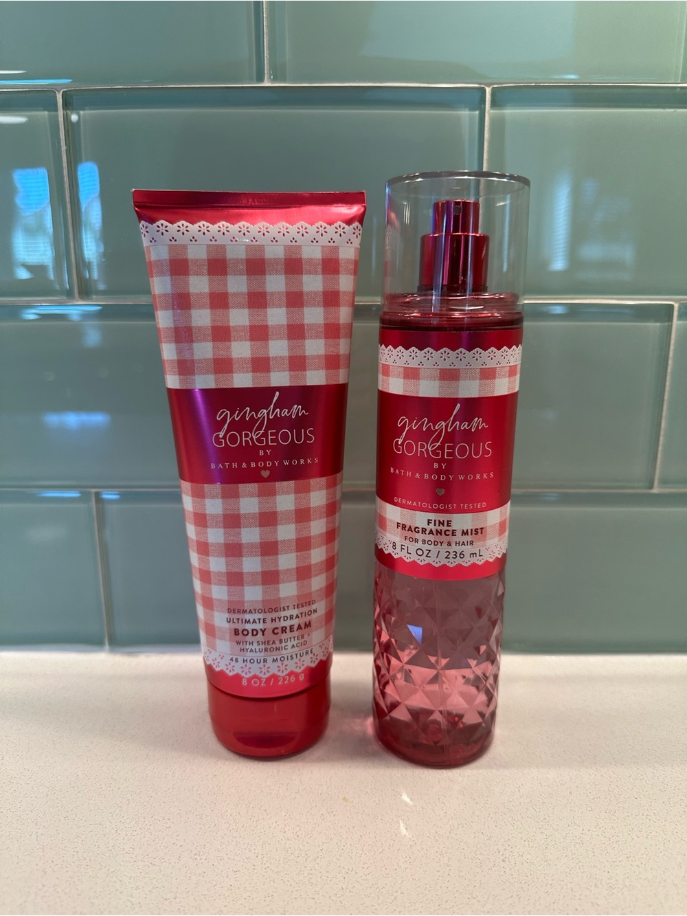 Bath & Body Works Gingham Gorgeous - Body Cream & Mist Set
